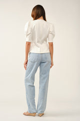 3D Sculpted Ruffle Blouse