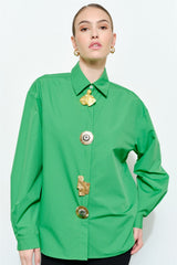 Statement Button Oversized Shirt (3 Color Ways)