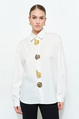 Statement Button Oversized Shirt (3 Color Ways)