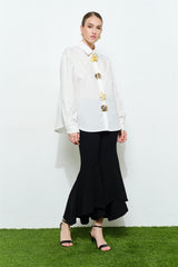 Statement Button Oversized Shirt (3 Color Ways)
