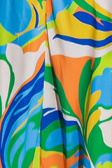 Green Blue Printed Maxi Dress
