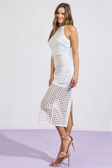 Sleeveless Crochet Midi Dress