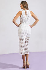 Sleeveless Crochet Midi Dress