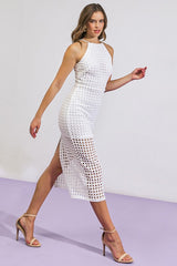 Sleeveless Crochet Midi Dress