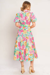 Floral Print Midi Dress