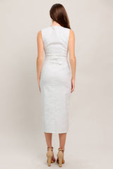 Timeless Grace Belted Midi Dress