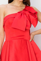 Big Bow One Shoulder Dress