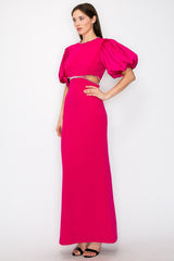 Rhinestone Cutout Maxi Dress