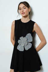 Sleeveless Black Mini Dress