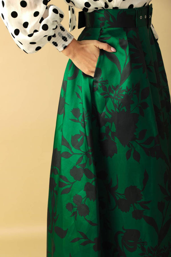 Printed Woven Maxi Skirt