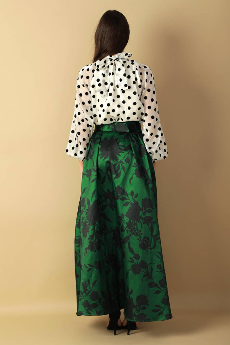 Printed Woven Maxi Skirt