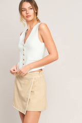 Chic Minimal Wrap Skort