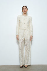 High Waist Lace Trousers