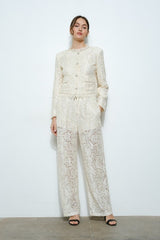 High Waist Lace Trousers