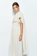 One-Shoulder Draped Jumpsuit