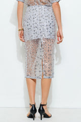 Sequin Sheer Midi Skirt (2 Color Ways)