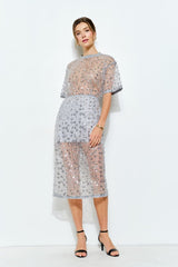 Sequin Sheer Midi Skirt (2 Color Ways)