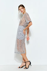 Sequin Sheer Midi Skirt (2 Color Ways)