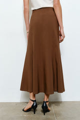 Pleated Waistband Midi Skirt (2 Color Ways)