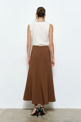 Pleated Waistband Midi Skirt (2 Color Ways)