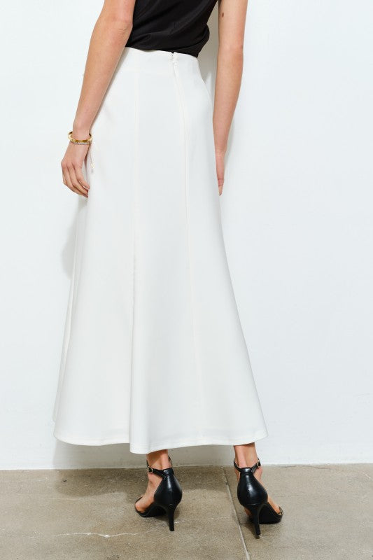 Pleated Waistband Midi Skirt (2 Color Ways)