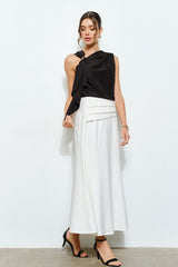 Pleated Waistband Midi Skirt (2 Color Ways)
