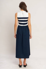 Monaco Stripe Midi Dress