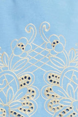 Embroidered Scalloped Hem Sleeveless Blouse