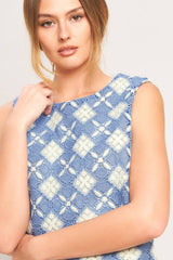 Sleeveless Scalloped Hem Top