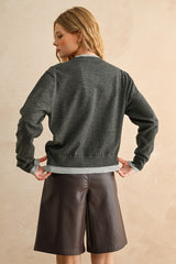 Contrast Trim Cardigan