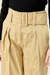 High Waist Belted Wide Leg Pants