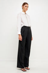 Sequins And Beads Trim Shirt