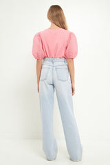 Textured Sleeve T-Shirt