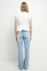 Front Double Bow Tie Top