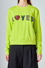 Loved Embellished Sweatshirt