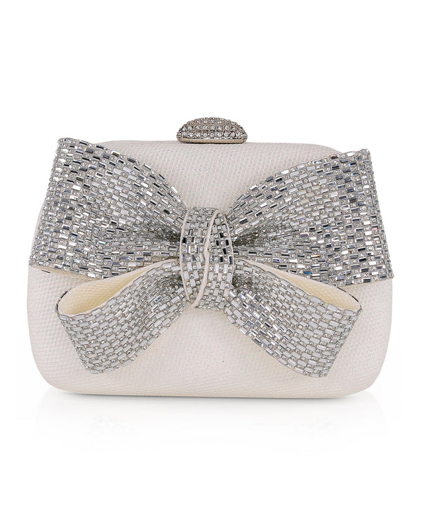 Crystal Bow Evening Clutch Bag (2 Color Ways)