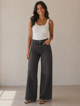 Meg High-Rise Wide Leg Jeans – Washed Black