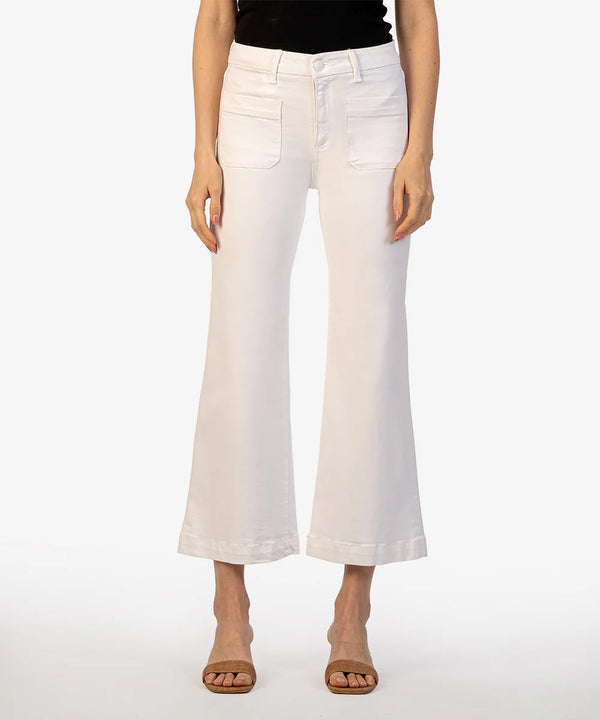 Meg High Rise Wide Leg In White