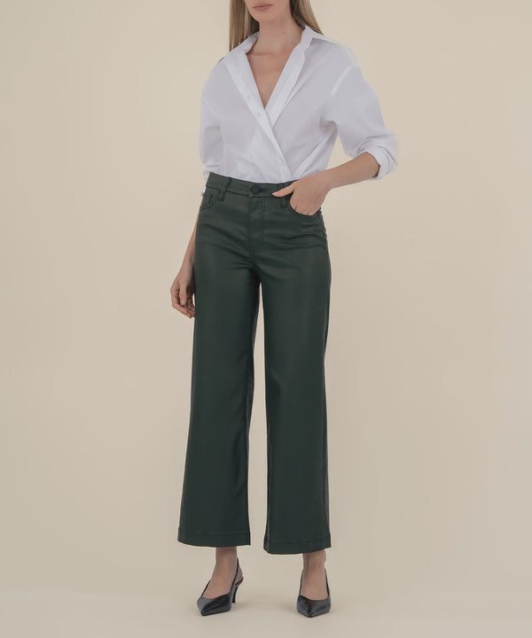 Meg Coated High Rise Wide Leg Jeans