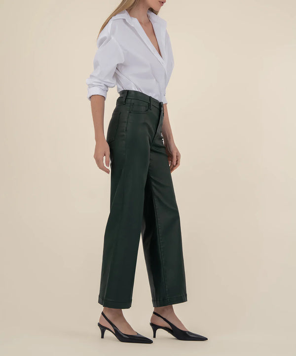Meg Coated High Rise Wide Leg Jeans