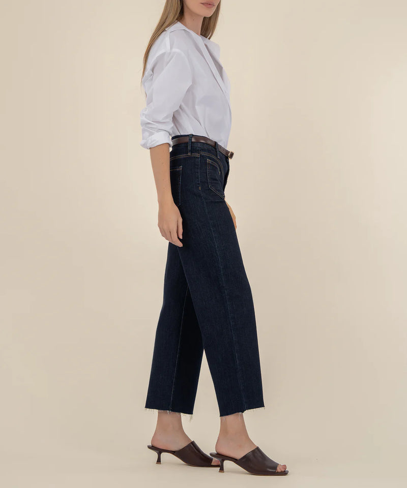 Euro Base Dark High-Rise Wide-Leg Jeans