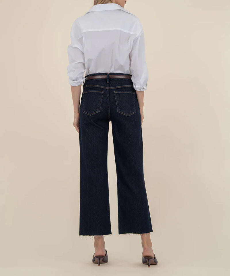 Euro Base Dark High-Rise Wide-Leg Jeans