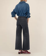 High-Rise Wide Leg Grey Jeans