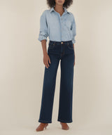 Rich Dark High-Rise Wide Leg Jeans