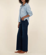 Rich Dark High-Rise Wide Leg Jeans