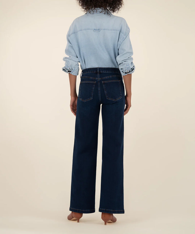 Rich Dark High-Rise Wide Leg Jeans