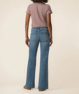 High-Rise Seamed Wide Leg Jeans