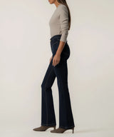 Dark Indigo Flare Jeans with Patch Pockets