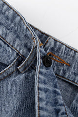 Slit Detail Denim Skirt