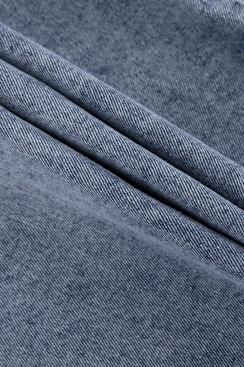 Slit Detail Denim Skirt